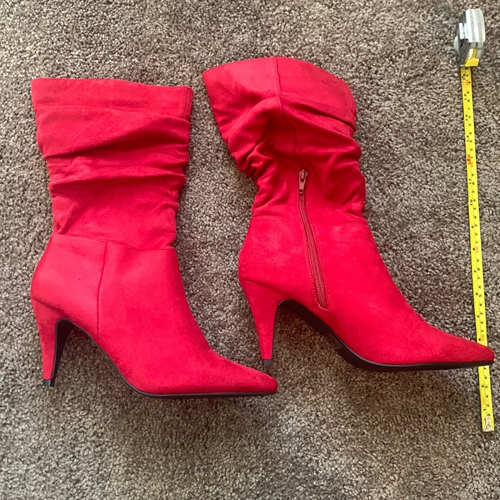 NWOT Dream Pairs Red High Heel Boots